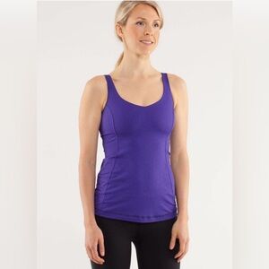 Lululemon Optimal Tank Faded Dot Embossed Bruised Berry Size 4
